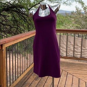 Loved 💕 deep purple knit halter dress size M